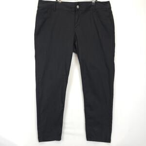 Lane Bryant Pants Womens 18 Black Tapered Fit Stretch Five Pocket Neutral Casual